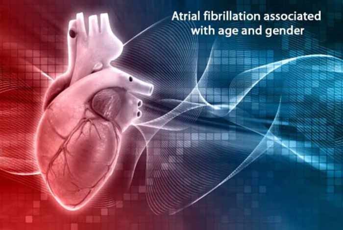 atrial fibrillation associated with age and gender