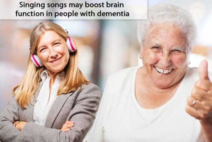 singing songs may boost brain function in people with dementia