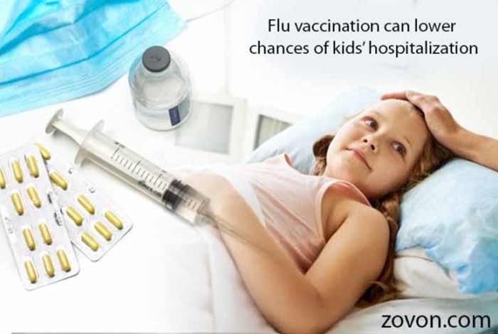 flu vaccination can lower chances of kids hospitalization