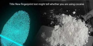 new fingerprint test might tell whether you are using cocaine