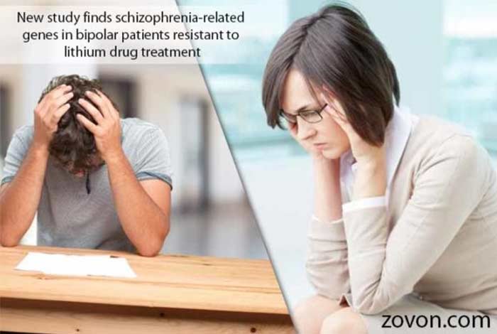 new study finds schizophrenia related genes in bipolar patients resistant to lithium drug treatment