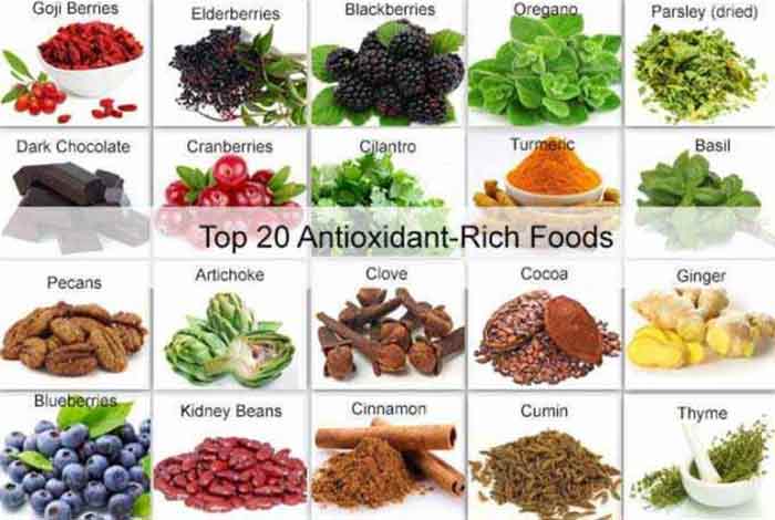 top 20 antioxidant rich foods
