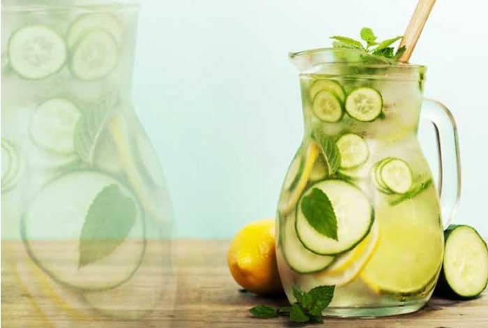 cucumber lemon and mint detox water