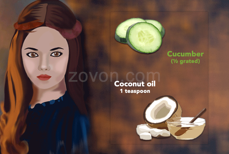 Cucumber and Coconut Oil Face Pack