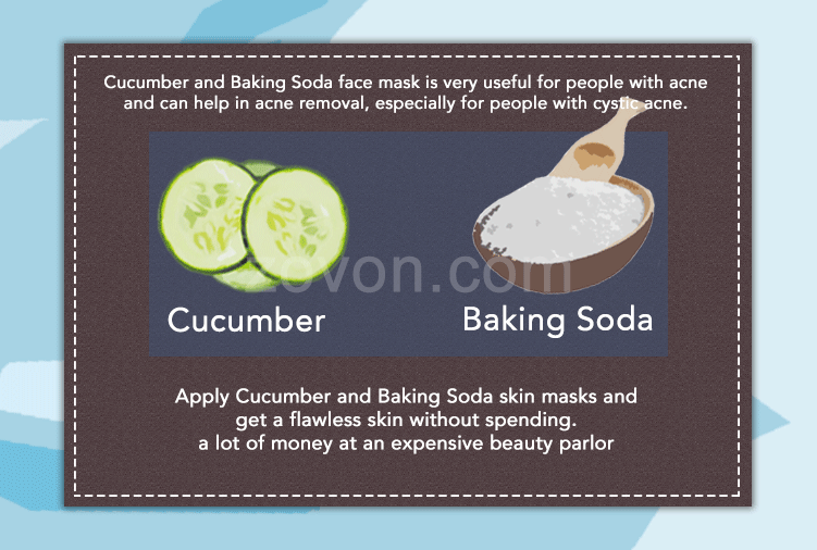 Cucumber and Baking Soda Face Pack