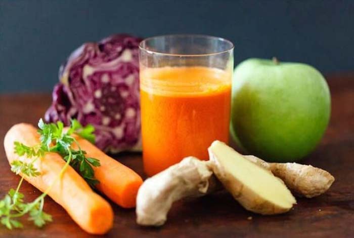 cabbage carrot and pear juice