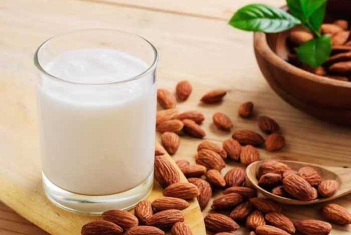 milk and almonds