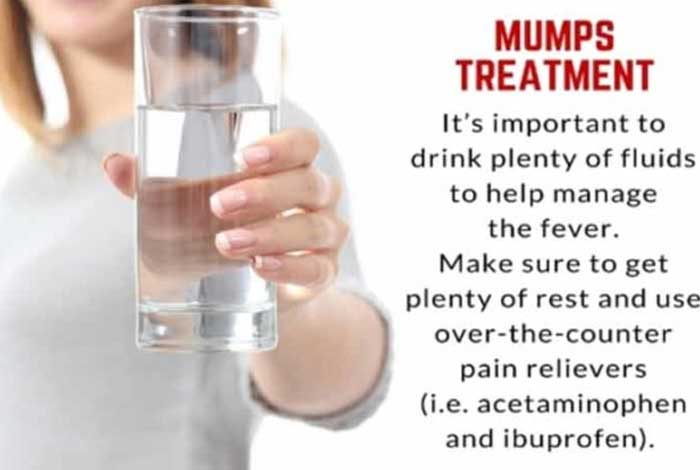 treatment and care of mumps 