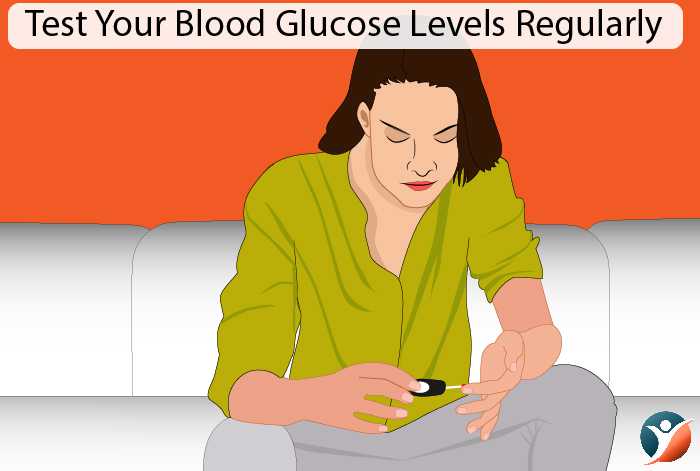 test your blood glucose levels daily in diabetes