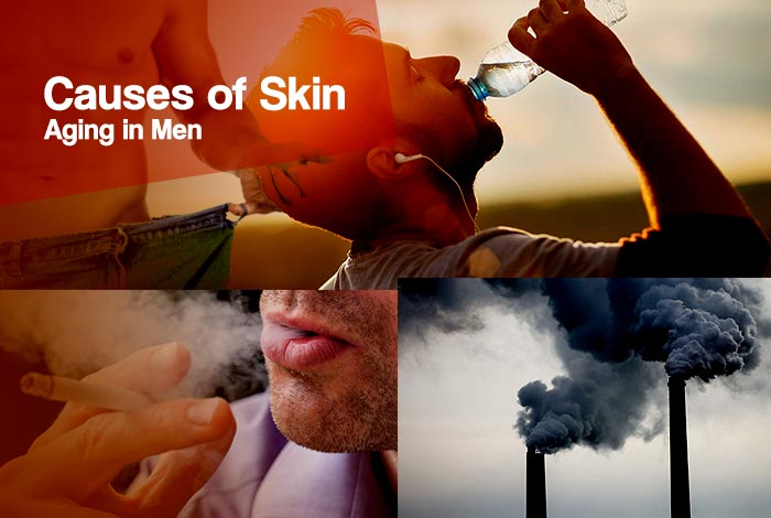 causes of skin aging in men