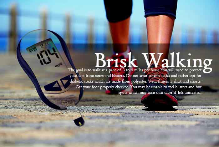 brisk walking to control diabetes